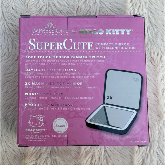 NEW Impressions Hello Kitty® Supercute Compact Mirror with Magnification - Picture 8 of 17